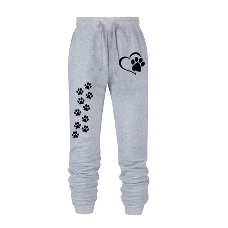 Women's Cat Paw Print Jogger Sweatpants