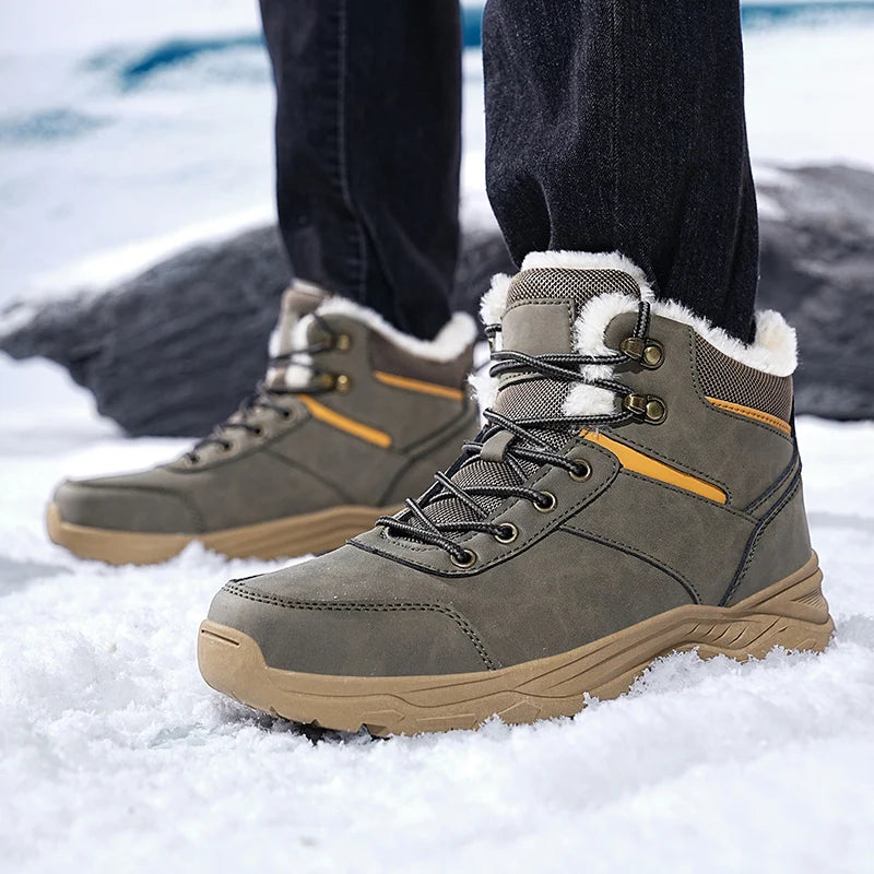 Men's Fleece-Lined High-Top Snow Boots