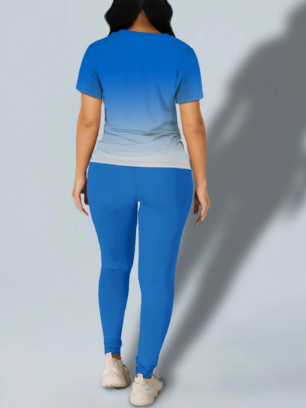 Women's Heart Print Gradient Summer Set