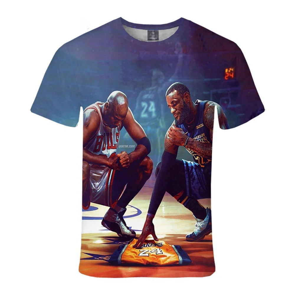 Unisex 3D Pattern Commemorative Print T-Shirt