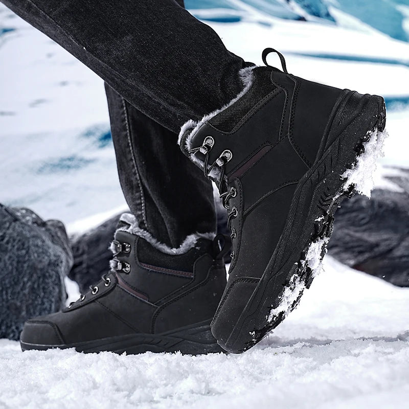 Men's Fleece-Lined High-Top Snow Boots