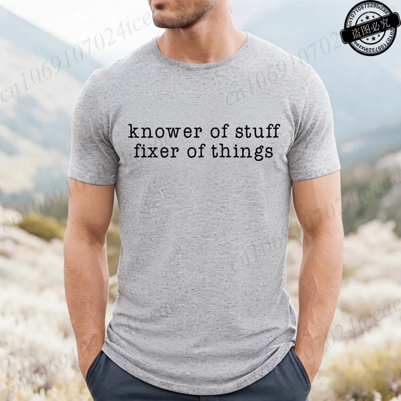 Men's 'Knower of Stuff' Funny Graphic T-Shirt