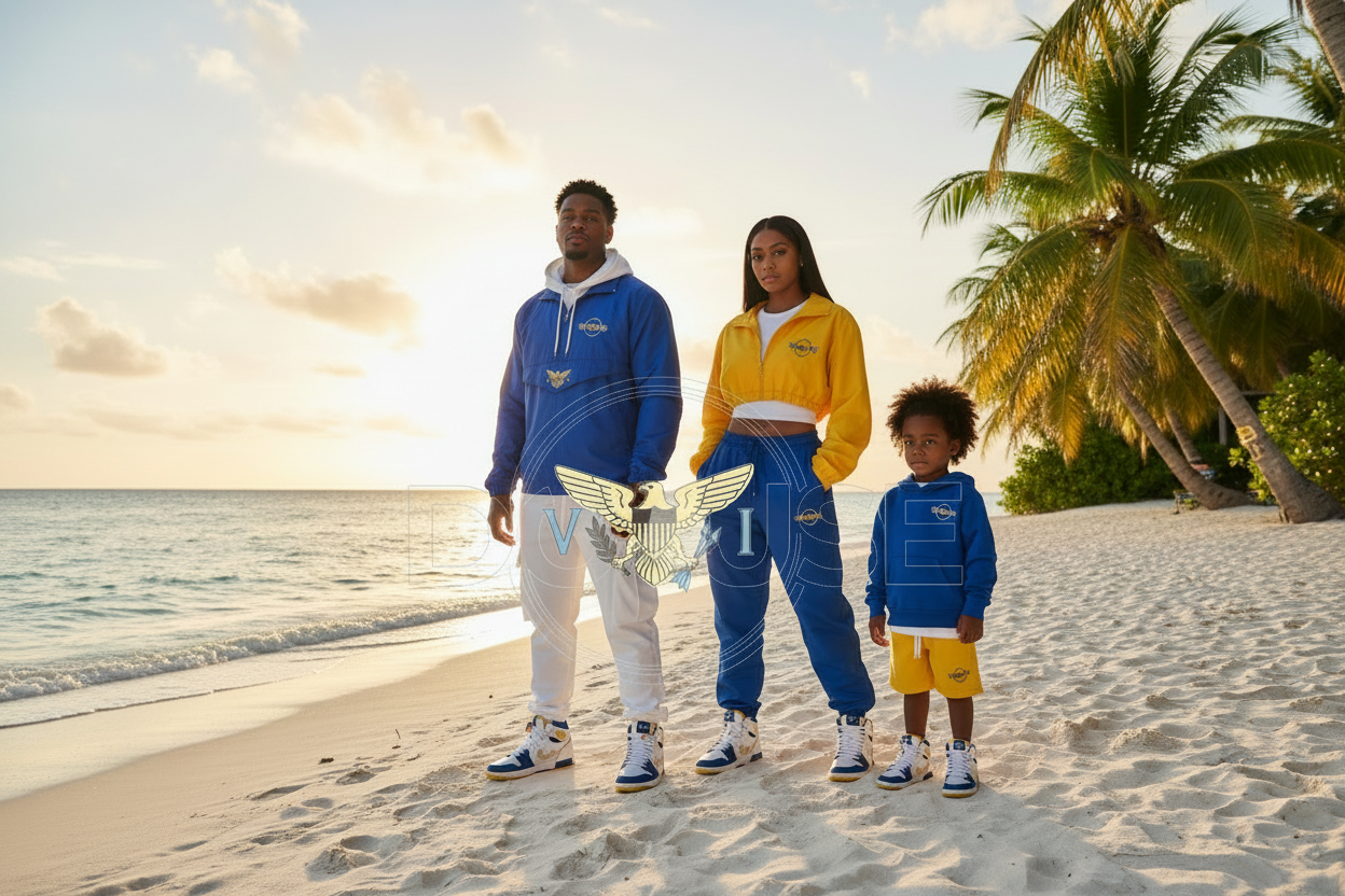 DOUSE Family Beach Editorial — USVI Shirt & Slides